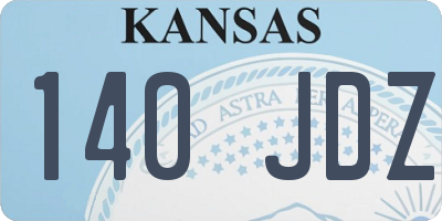 KS license plate 140JDZ