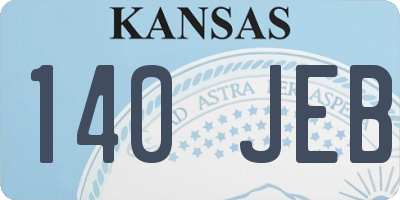 KS license plate 140JEB