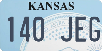 KS license plate 140JEG