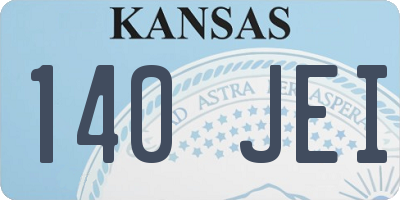 KS license plate 140JEI