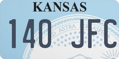 KS license plate 140JFC