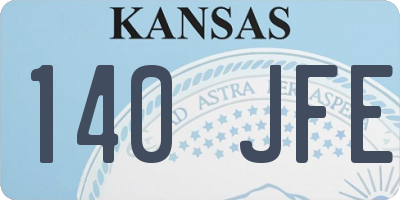 KS license plate 140JFE