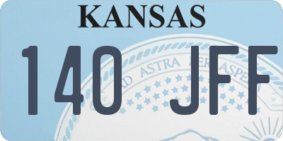 KS license plate 140JFF