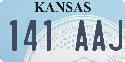 KS license plate 141AAJ