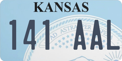 KS license plate 141AAL