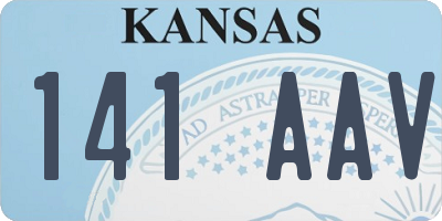 KS license plate 141AAV