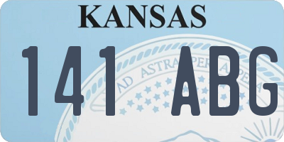 KS license plate 141ABG