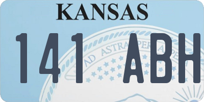 KS license plate 141ABH