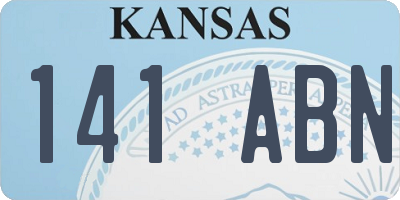KS license plate 141ABN