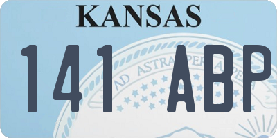 KS license plate 141ABP