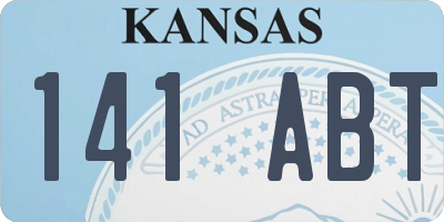 KS license plate 141ABT