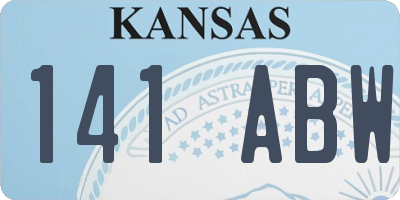 KS license plate 141ABW
