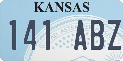 KS license plate 141ABZ