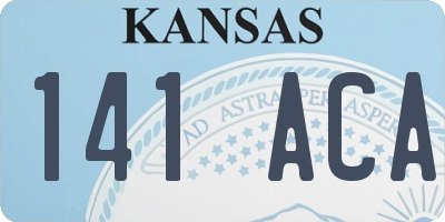 KS license plate 141ACA