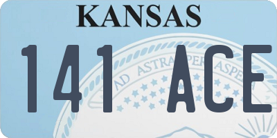 KS license plate 141ACE