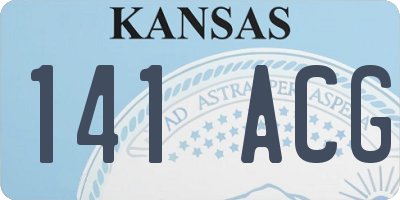 KS license plate 141ACG