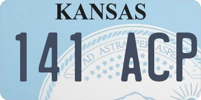 KS license plate 141ACP