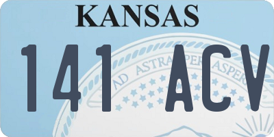 KS license plate 141ACV