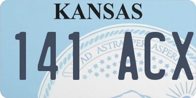 KS license plate 141ACX