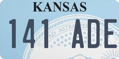 KS license plate 141ADE