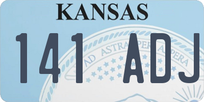 KS license plate 141ADJ