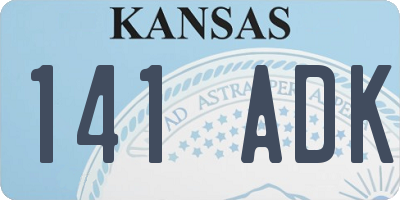 KS license plate 141ADK