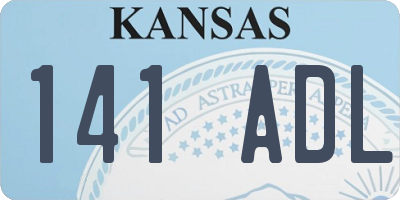 KS license plate 141ADL