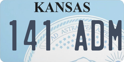 KS license plate 141ADM