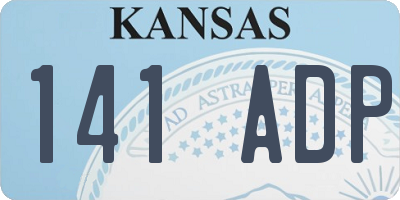 KS license plate 141ADP