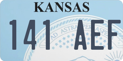 KS license plate 141AEF