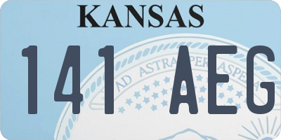 KS license plate 141AEG