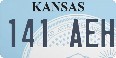 KS license plate 141AEH
