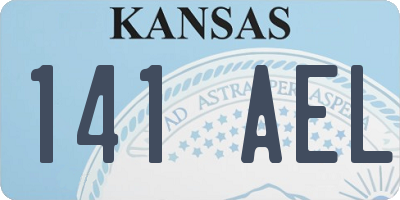 KS license plate 141AEL