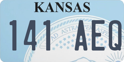 KS license plate 141AEQ