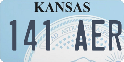 KS license plate 141AER