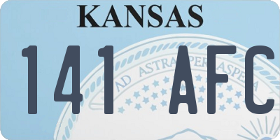 KS license plate 141AFC