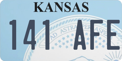 KS license plate 141AFE