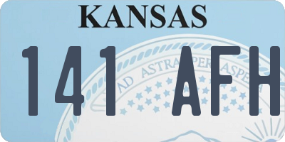 KS license plate 141AFH