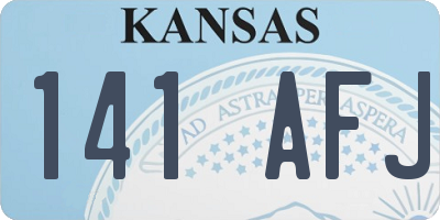 KS license plate 141AFJ