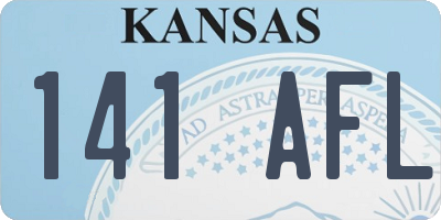 KS license plate 141AFL