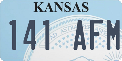 KS license plate 141AFM