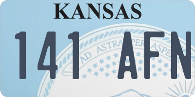 KS license plate 141AFN