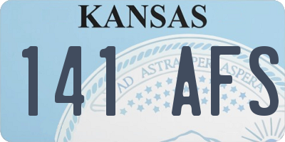 KS license plate 141AFS