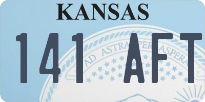 KS license plate 141AFT
