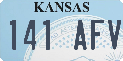 KS license plate 141AFV
