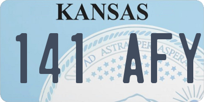 KS license plate 141AFY