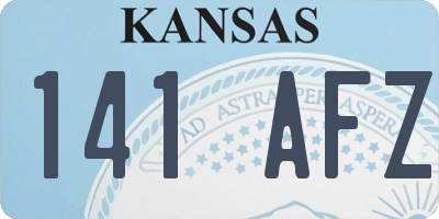 KS license plate 141AFZ