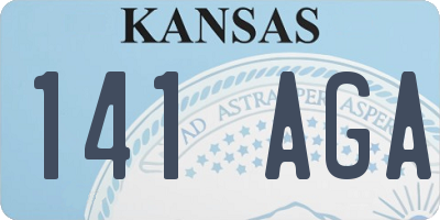 KS license plate 141AGA