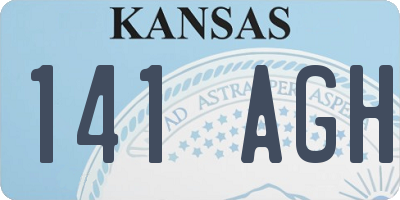 KS license plate 141AGH