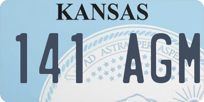 KS license plate 141AGM